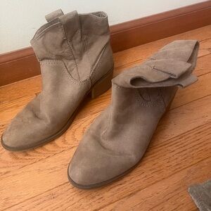 Tan Heeled Ankle Boots, Merona